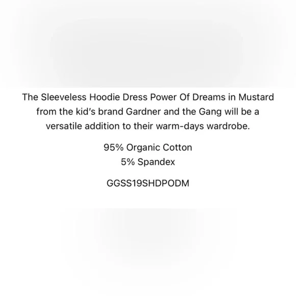 Kids Casual Orange Sleeveless Hoodie dress size 2 to 3 yr  Gardner and the Gang - Picture 5 of 6